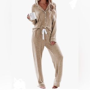NWT Soft Button Down Long Sleeve Pajama Set